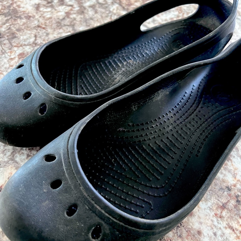 Crocs black casual slip on shoes